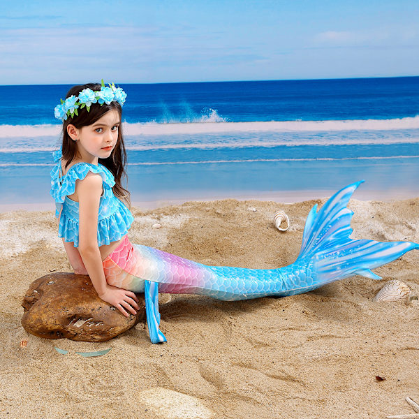 Børn Mermaid Tail Badedragt Piger Badedragt Bukser Badetøj G 120