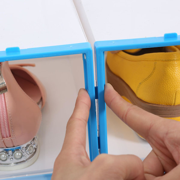 6st plast skolåda organizer case med vändning Blue