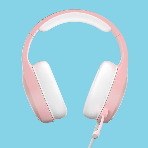 (Ny) Anivia A10 3,5 mm kablet musikkheadset med mikrofon Pink
