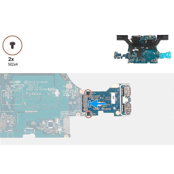 (Ny) USB-strømplade Not Specified For Dell G15 5515 GDL56 LS-K66EP