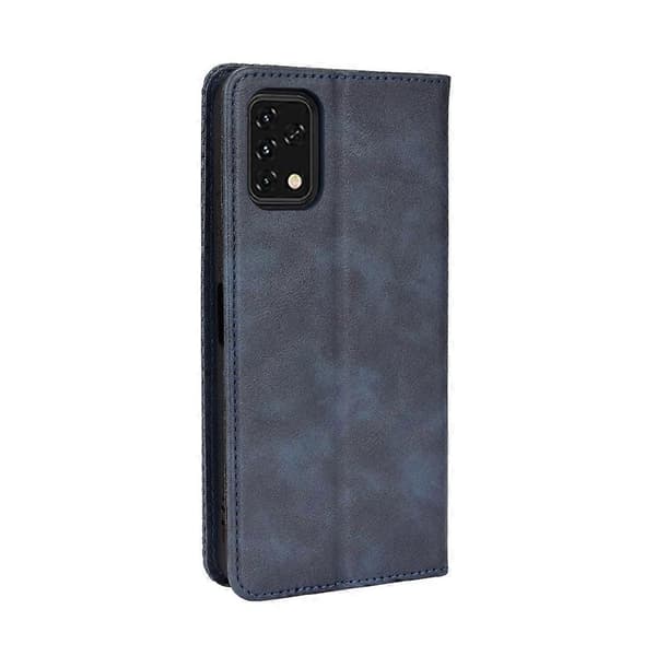(Ny) För Umidigi Power 5S Magnetspänne Retro Textur Läderfodral Blue