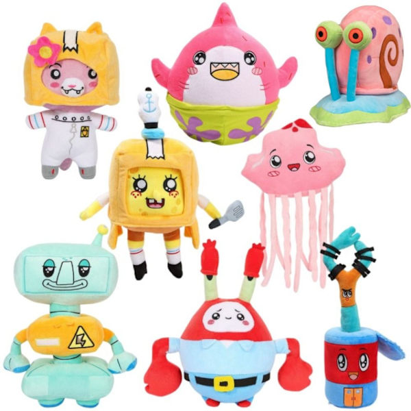 30cm Ocean Series Lankybox Plush Toy Cute Kawaii Cartoon Plush -1