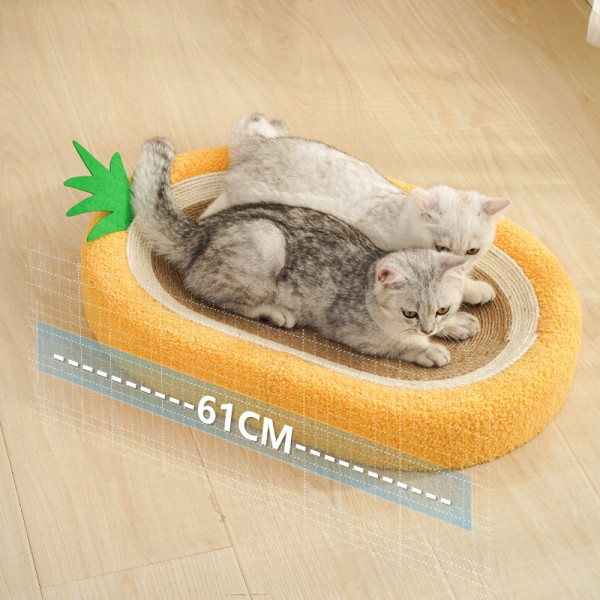 Pet Cat Scratcher Bowl Stor Diameter Integrerad Design Robust Cat Scratch Pad Säng för hemmet