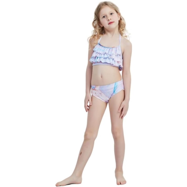 Piger Mermaid Tail Badedragt Kostume Prinsesse Bikini Badedragt Sæt E410 9-10 Years