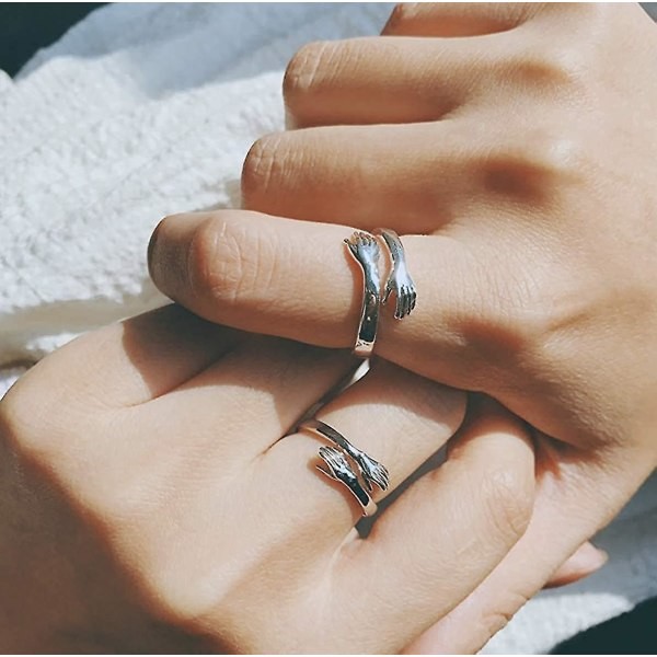 925 Sterling Silver Kramring För Par Kvinnor