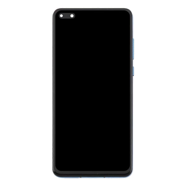För Huawei P40 TFT LCD-skärm Digitizer komplett montering med ram, stöder inte fingeravtrycksidentifiering Blue