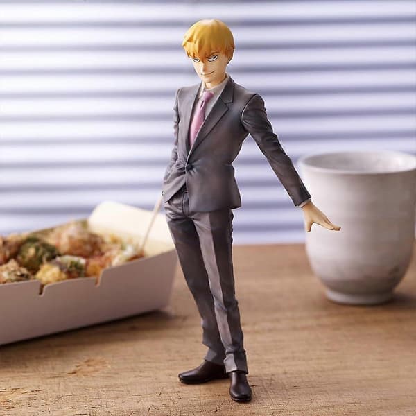 Mob Psycho 100 Reigen Arataka PVC-figur 16,5 cm Anime Samleobjekt Statue Actionmodell Gave