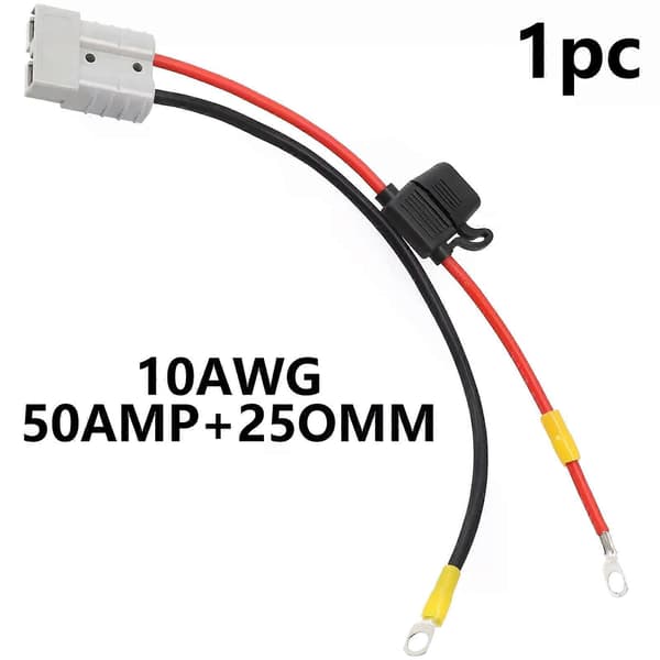 50A for Anderson-kontaktkabel med M8-terminal for batterilading, robust konstruksjon