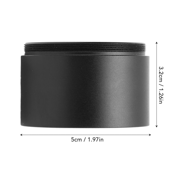 0.5X Mikroskoopin objektiivilinssi 48 mm kierteellä ja sinistä valoa estävällä lisävarusteella - Musta