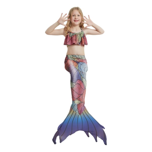 Adult Mermaid Tail, NO Monofin - Sæt til voksne og teenagere med undertøj E501 Adult XL