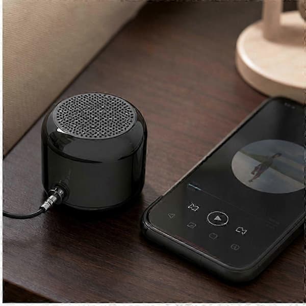 5W Mini Forstærker Højttaler M400 Sort med 3,5 mm Jackstik til Mobiltelefon og Computer DU