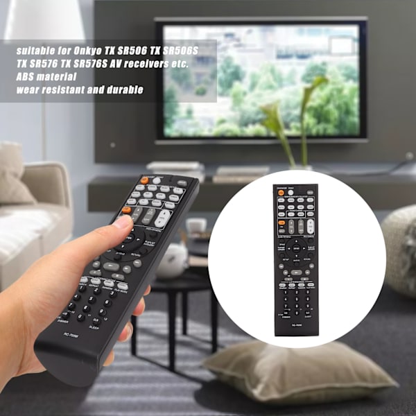 【YD】Replacement Remote Control for Onkyo AV Receiver, Compatible with Onkyo AV Receiver RC-709M Style Replacement with Sensitive Buttons, Direct Use