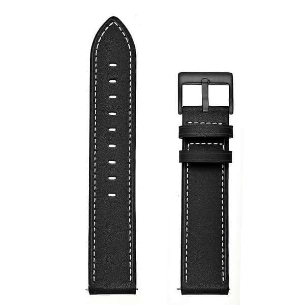 Til Samsung Galaxy Watch 3 45mm Læder Urrem Black