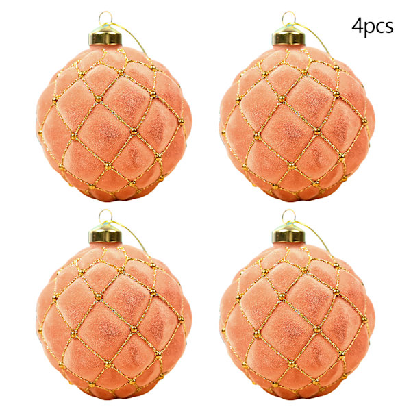4-pack 10 cm Julgranspynt - Hängande Klot för Festlig Heminredning