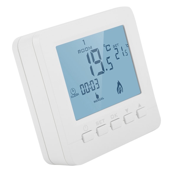 Smart Programmerbar Termostat med Digital LCD Skærm - 5A Temperaturregulator