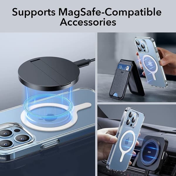 【YD】ESR 2-PAK Universal Magnetisk MagSafe Ring Hvit 50