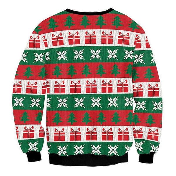 Hus Unisex Ful Jultröja Tröja Tryckt Pullover, Halloween 3D Digitaltryck Tröja COLOR 6 M