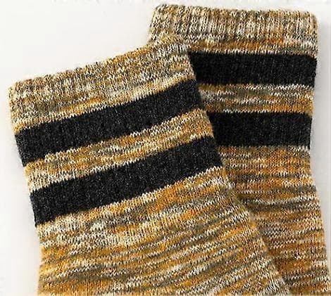 3 par termiska strumpor för kallt väder, tjocka ullstrumpor yellow