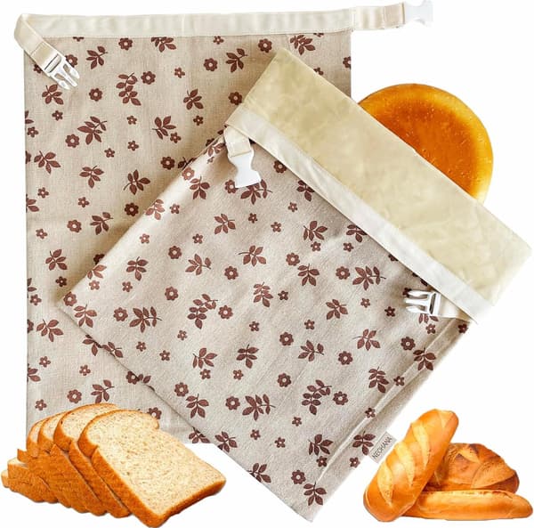 【YD】Bivoks brødposer 2 stk. 43x33 cm genanvendelige til surdejsbrød