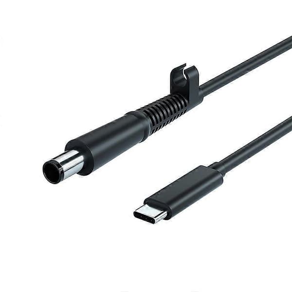 (Ny) For HP bærbar PC USB-C / Type-C til 7,4 x 0,6 mm strømladekabel, kabellengde: ca. 1,5 m Black