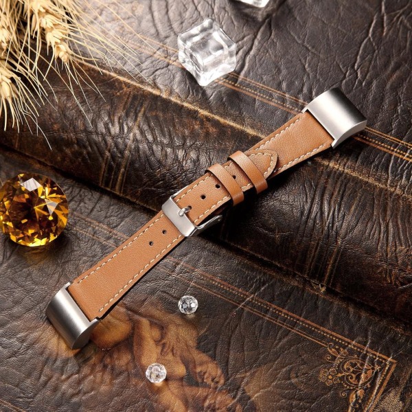 Fitbit Charge 2 armbånd læder Brun