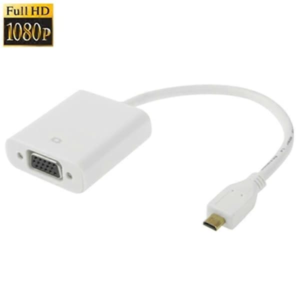 (Ny) 22 cm Micro HDMI han til VGA hun videoadapterkabel, understøtter Full HD 1080P Not Specified