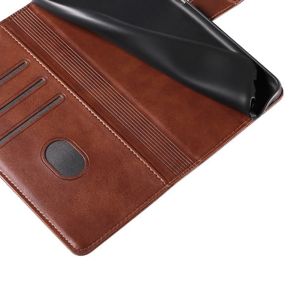 【YD】Galaxy S23 Ultra Deksel Solid Skinn Brun 80