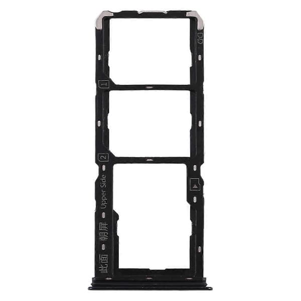 For Vivo S1 SIM-kortskuff + Micro SD-kortskuff Black