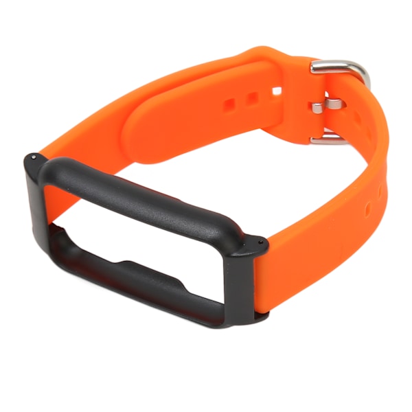 Säädettävä 20 mm:n vedenpitävä pehmeä silikoniranneke kotelolla OPPO Free Orange + Black Shell -kellolle