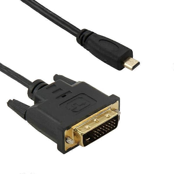 (Ny) 1,8 m Micro HDMI (Typ-D) hane till DVI 24+1 stift hane adapterkabel Not Specified