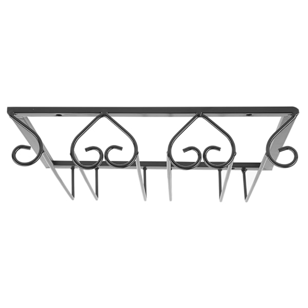 Hjerteformet Jern Vin Glas Holder Stativ - 3-Slots Display Hylde Organizer & Dekorativ Opbevaringsløsning