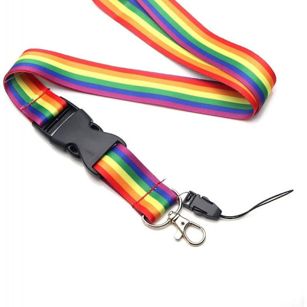 [2-PACK] Praktisk nøkkelring med Pride-mønster multicolor