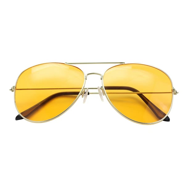 Polariserte solbriller - Ramme i rustfritt stål Fjær UV-beskyttelse for barn og tenåringer - Gullramme gule linser Gold Frame Yellow Lenses