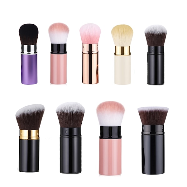 Högkvalitativt bärbart mini-infällbart sminkverktyg för rougeborste Flat head brush