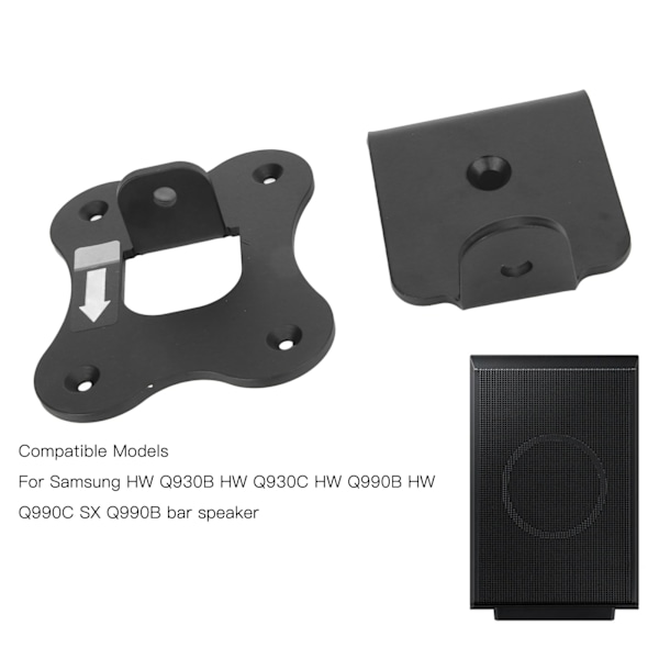 Metallveggfeste for lydplanke: Kompatibel med HW Q930B, Q930C, Q990B, Q990C og SX Q990B