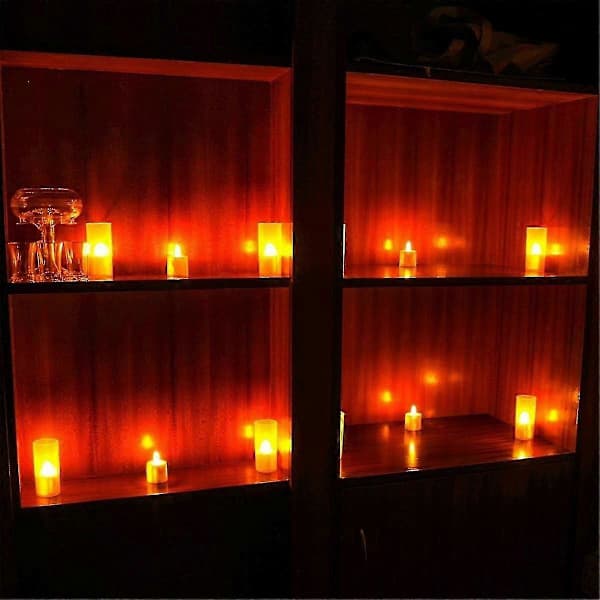 【YD】Flameless Candles with Remote Control, Timer, and Charging Base, 12-Pack USB Rechargeable LED Tea Lights