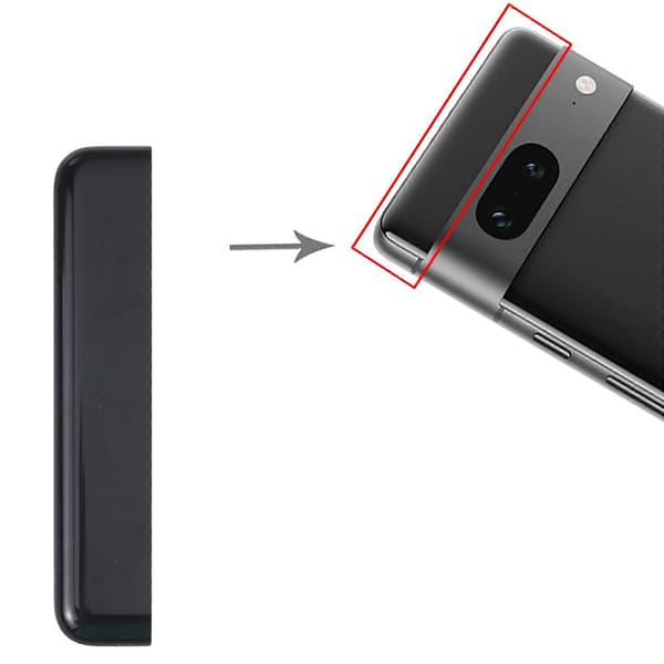 (Ny) KOMPATIBEL Front Øvre Top Bagcover til Google Pixel 7 Black