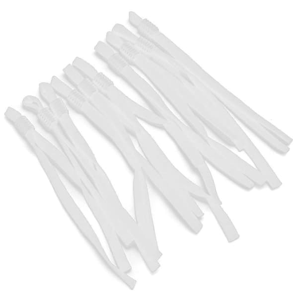 200 st elastiska band justerbart spänne stretchig öronögla rep snöre för sömnad White Cylindrical