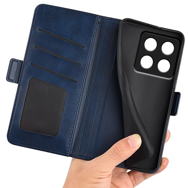 【YD】Xiaomi 14T Pro Plånboksfodral Läder Blå 71