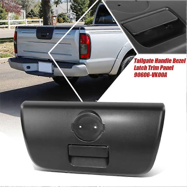 【YD】Car Tailgate Handle Frame Latch Trim Panel 90606-VK00A for Nissan Navara Frontier NP300 D22 Truck 2000-2005