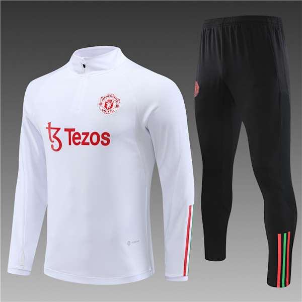 Ny sesong lang fotballtreningsdrakt langarmet drakt egnet for voksne, barn, menn og kvinner white 12#