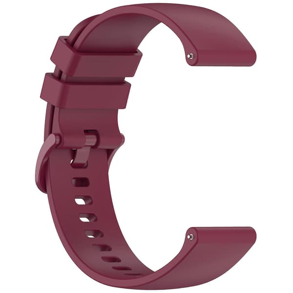 【YD】For Garmin vivoactive 5 Silicone Strap 20mm Quick Release Replacement Band Wine Red