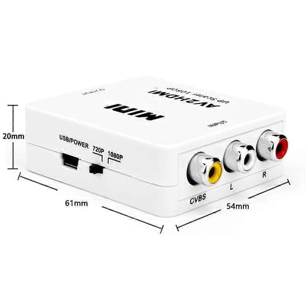 (Ny) Mini CVBS/L+R Audio til HDMI-omformeradapter Not Specified