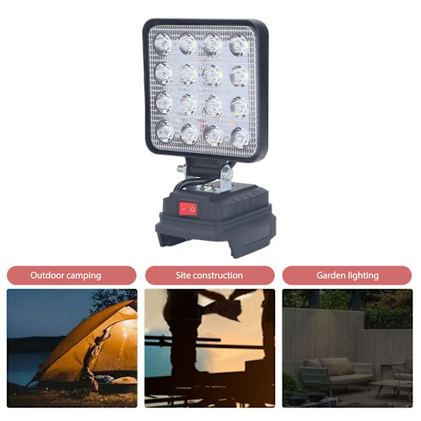 LED-työvalo johdoton 18 V litiumparistolla toimiva erittäin kirkas ulkovalaisin valonheitin kohdevalo BL1830 1840 1850