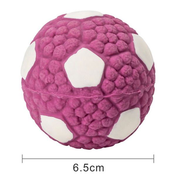 Hund Squeak Toys Hållbara tänder Rengöring Tuggboll Valp Tuggleksaker Husdjursmaterial för hundar Purple S