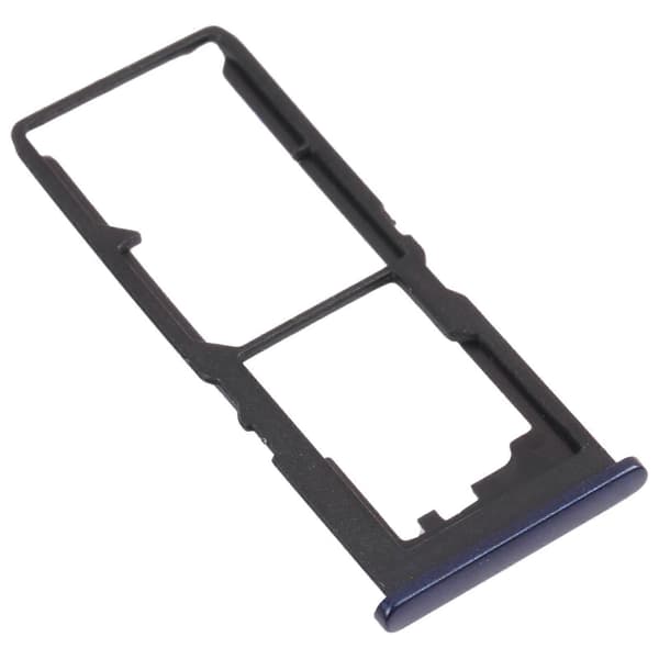 För vivo Y30 Standard / Y12s SIM-kortfack + Micro SD-kortfack Black
