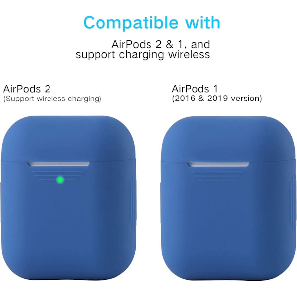 AirPod 1/2 Case / Silikonskal - Välj färg Blå