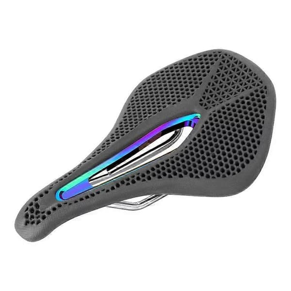 PROMEND SD-577 Cykel Honeycomb Bionic Structure Sadel Ihålig Stålbåge Andningsbar Komfortsadel Svart yta Färgglad Shell Bottom