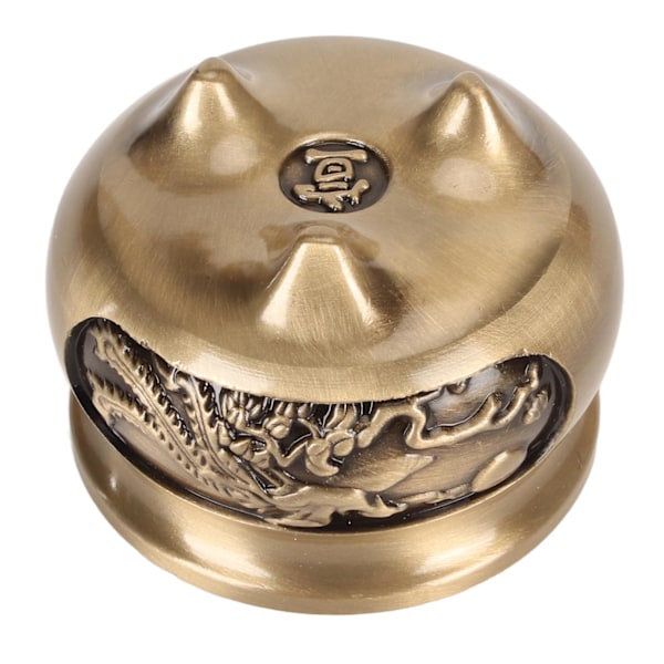 Rustfri messing røkelsebrenner med dekorativ metallholder og røkelsespinnerbase i bronse