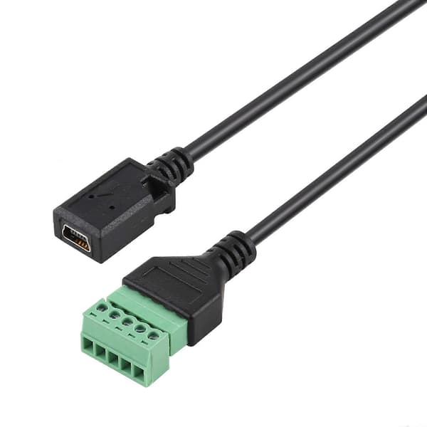 (Ny) Mini 5-benet hun til 5-benet stikbare terminaler Loddefri USB-stik Loddefri forbindelseskabel, længde: 30 cm Not Specified
